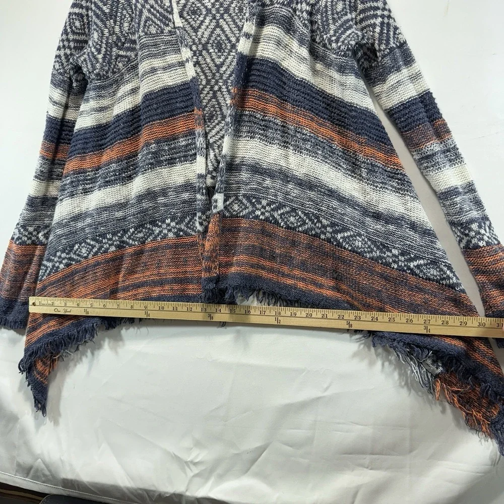 Hollister Cardigan Sweater Womens XS Multicolor Open Front Duster Boho Aztec - Picture 5 of 10